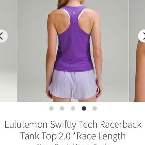 Lululemon Athletica Atomic Purple Racerback Tank